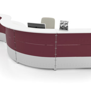 Artopex Reception with Curved Metal Fronts Artopex Reception with Curved Metal Fronts