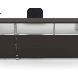 Artopex Reception with Laminate and Frosted Acrylic Fronts Artopex Reception with Laminate and Frosted Acrylic Fronts